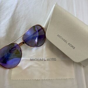 Michael Kors Purple Sunglasses Aviator Style
